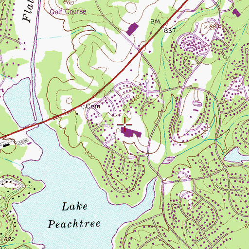 Topographic Map of J C Booth Middle School, GA
