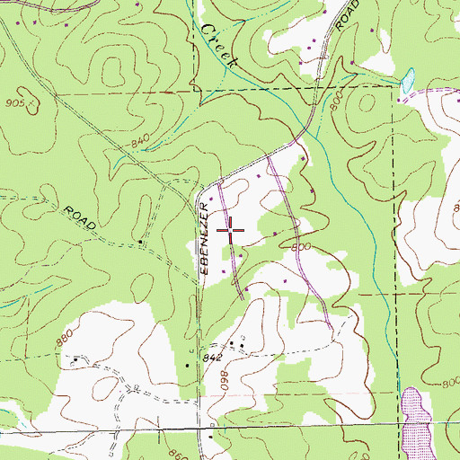 Topographic Map of Jennings Yard, GA