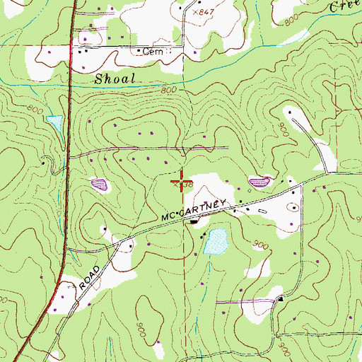 Topographic Map of Jones Hill, GA