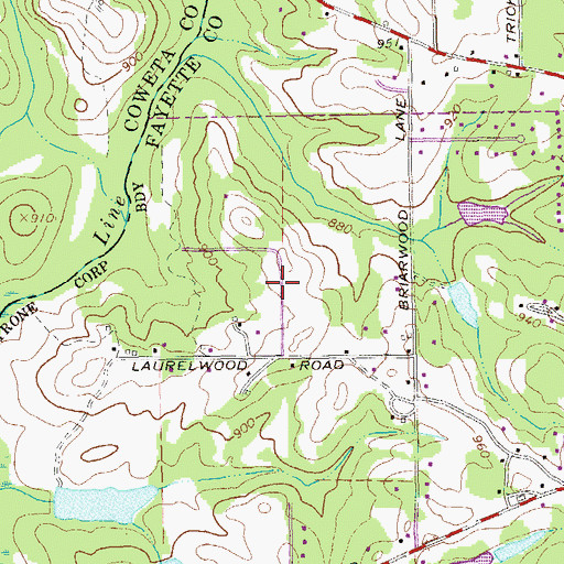 Topographic Map of Kingsridge, GA
