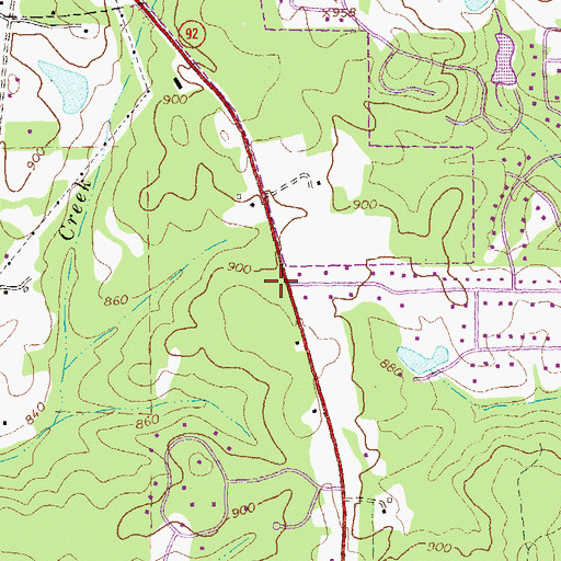 Topographic Map of Marion, GA