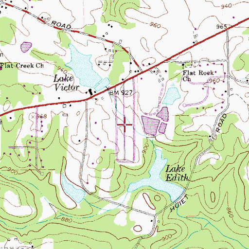 Topographic Map of Marnelle Mobile Home Park, GA