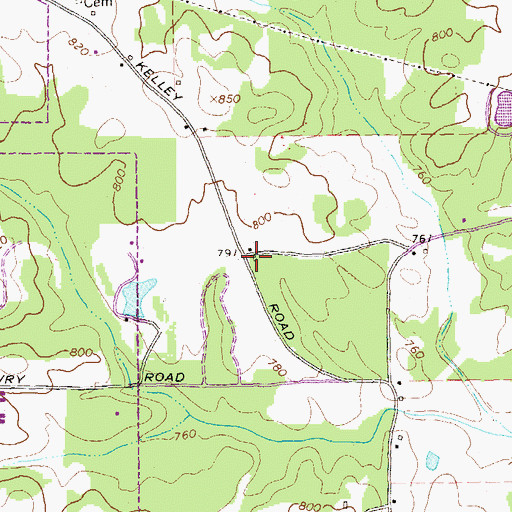 Topographic Map of Mays Chapel (historical), GA