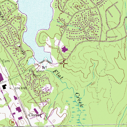 Topographic Map of McIntosh Amphitheatre, GA