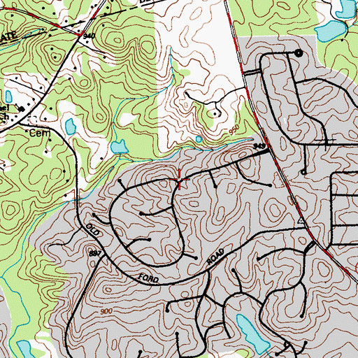 Topographic Map of Northridge, GA