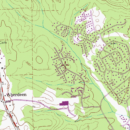 Topographic Map of Pinegate, GA