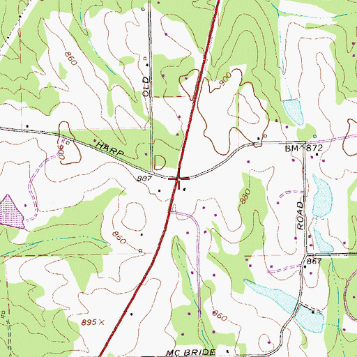 Topographic Map of Rest (historical), GA