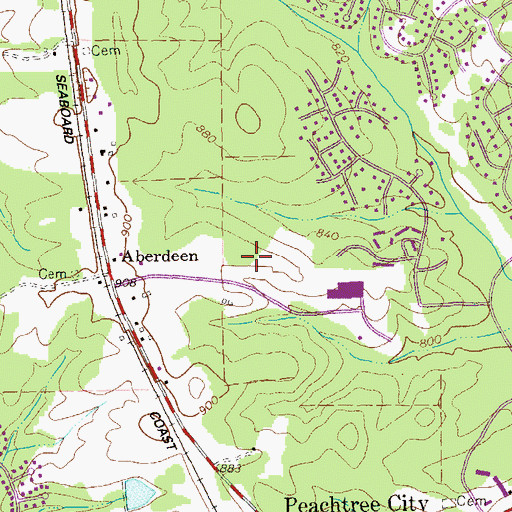 Topographic Map of Riley Recreation Field, GA