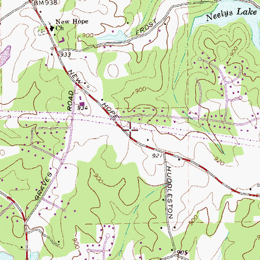 Topographic Map of Robinson School (historical), GA