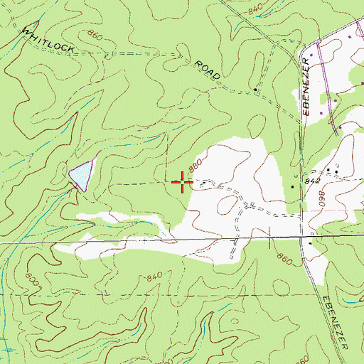 Topographic Map of Rockspray, GA