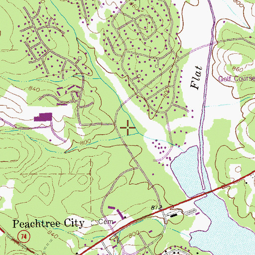Topographic Map of Saint Andrews Square, GA