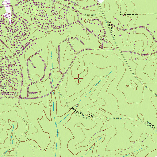 Topographic Map of Sandown Creek, GA