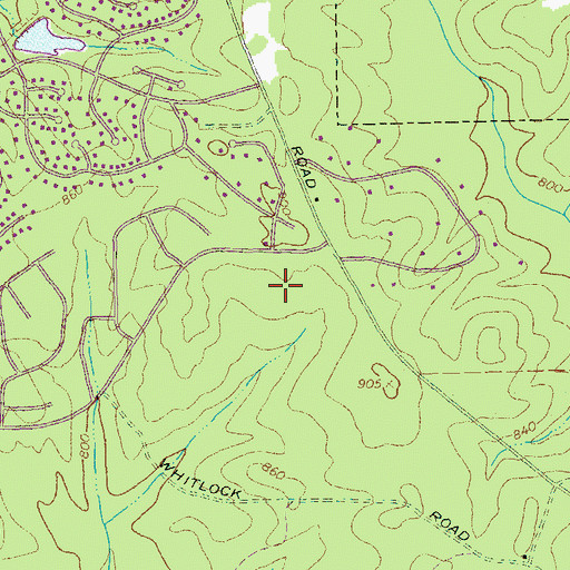 Topographic Map of Sawmill Trace, GA