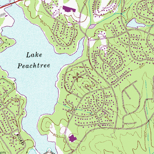 Topographic Map of Spyglass Hill, GA