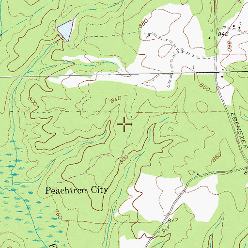 Topographic Map of Summer Brooke, GA