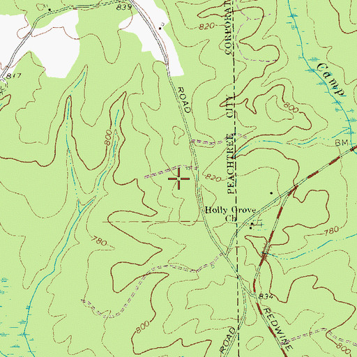 Topographic Map of The Colonnade, GA