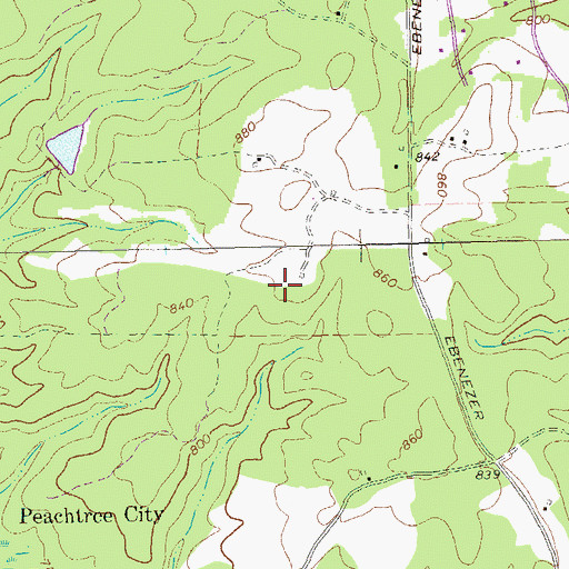 Topographic Map of The Retreat, GA