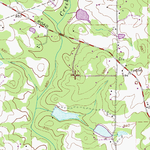 Topographic Map of Timberidge, GA