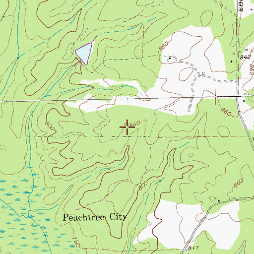 Topographic Map of Timberlay, GA