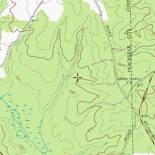 Topographic Map of Waterford Green, GA