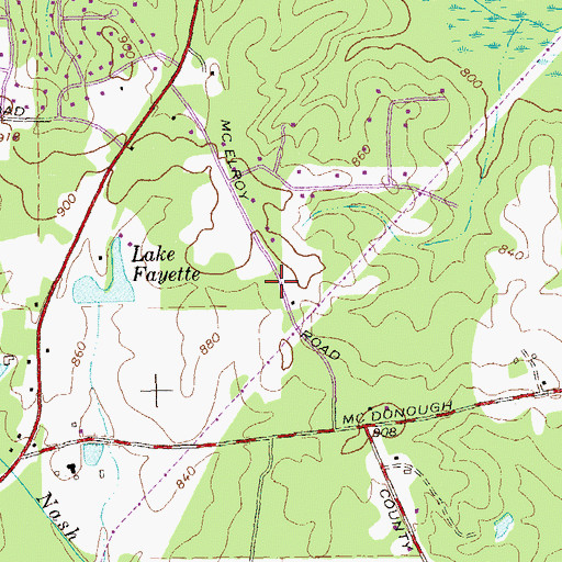 Topographic Map of Wellington Manor, GA