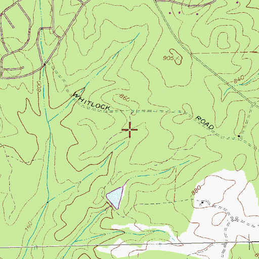 Topographic Map of Wickerhill, GA