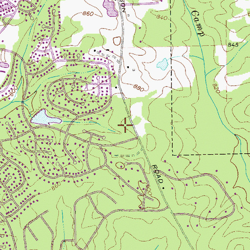 Topographic Map of Windgate Forest, GA