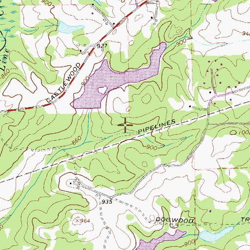 Topographic Map of Windsong, GA