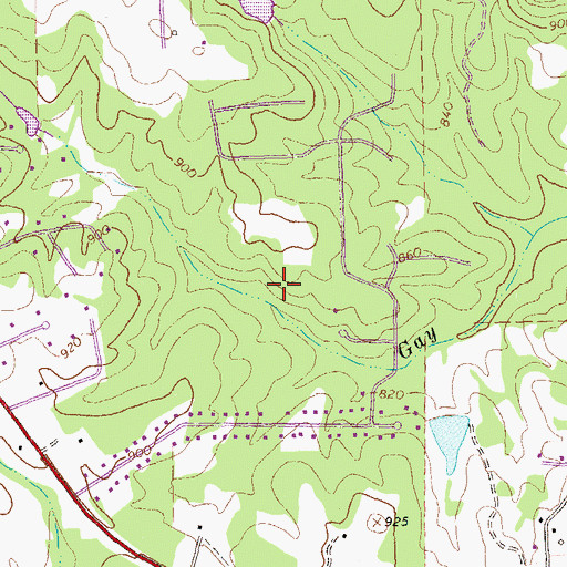 Topographic Map of Windsor Estates, GA