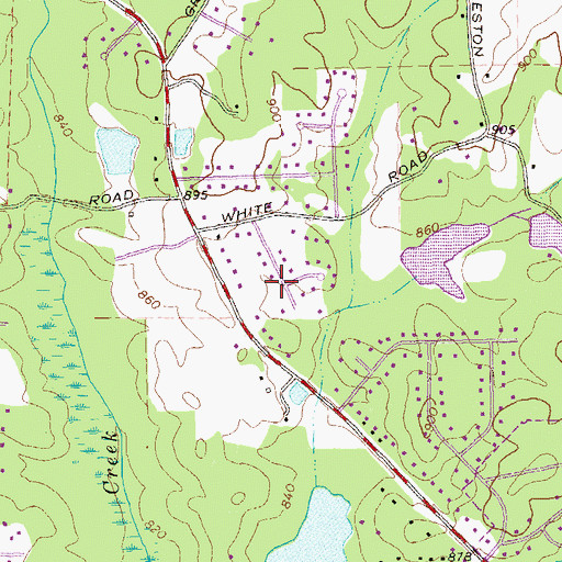 Topographic Map of Winterthur Woods, GA