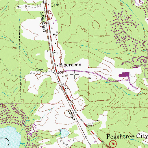 Topographic Map of Woodsmill, GA