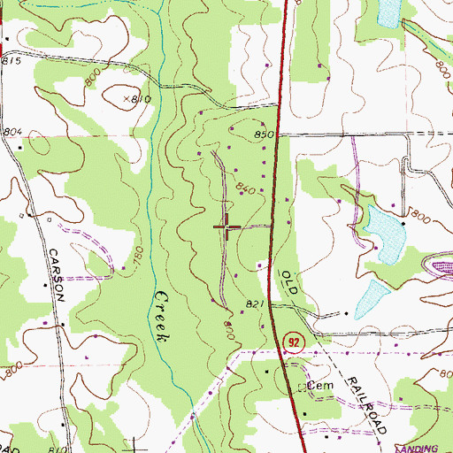 Topographic Map of Woolsey Woods, GA