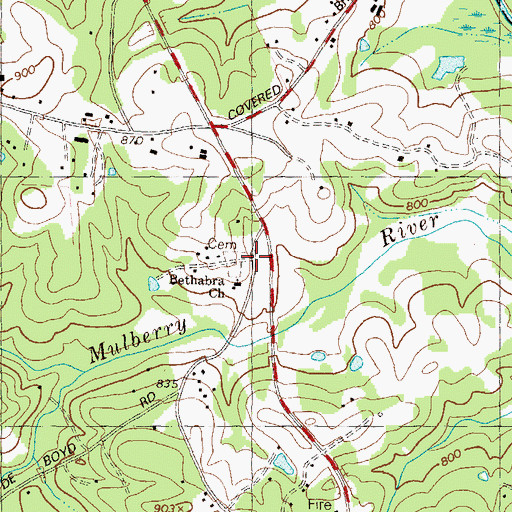 Topographic Map of Algernon (historical), GA