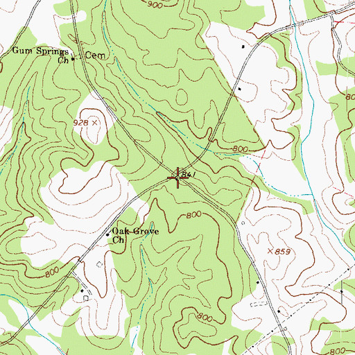 Topographic Map of Marcus (historical), GA