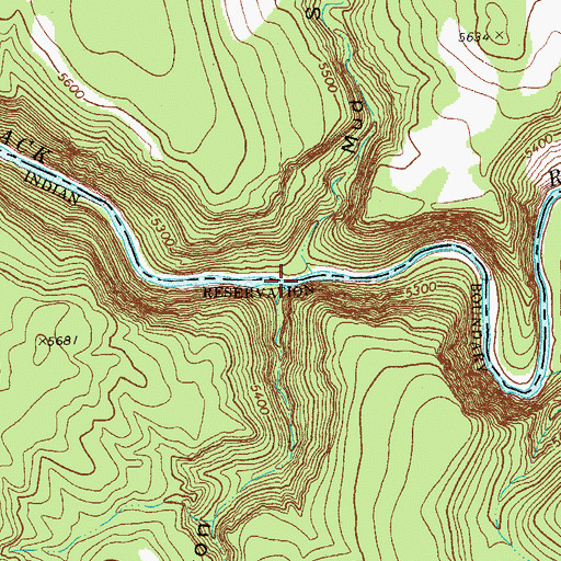 Topographic Map of Bloody Basin Canyon, AZ