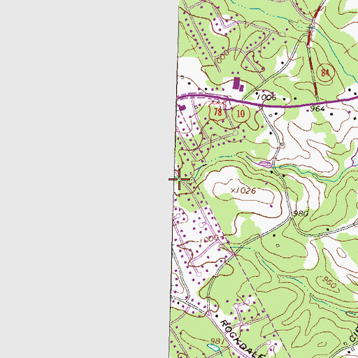 Topographic Map of Abington Park, GA