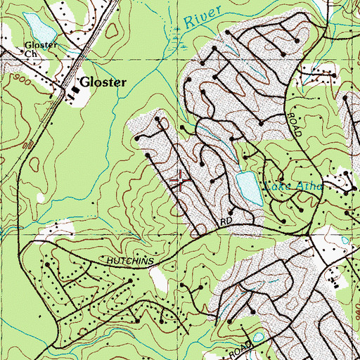 Topographic Map of Ansley Brook, GA