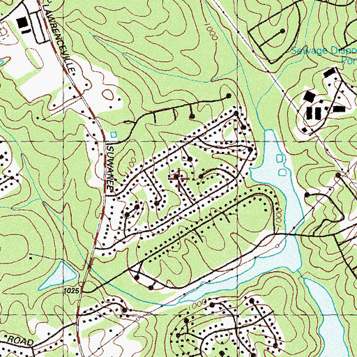 Topographic Map of Arbor Trace, GA