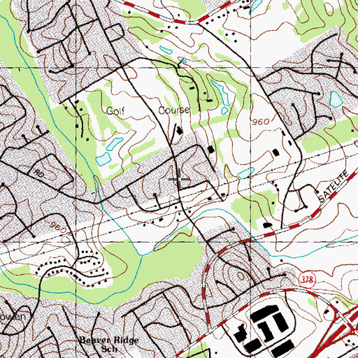 Topographic Map of Berkeley Hills, GA