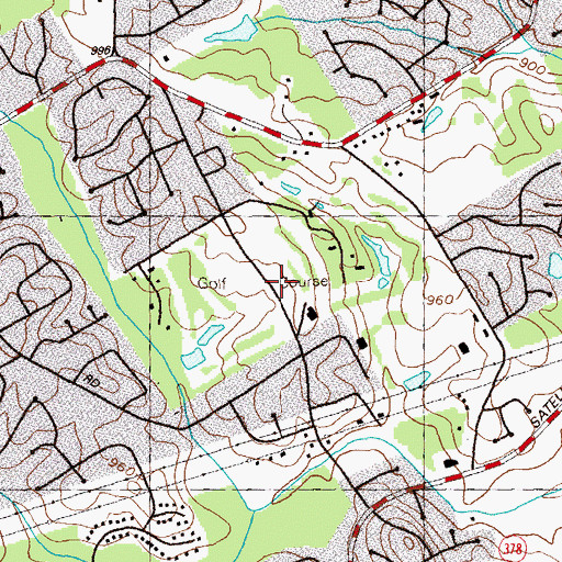 Topographic Map of Berkeley Hills Country Club, GA