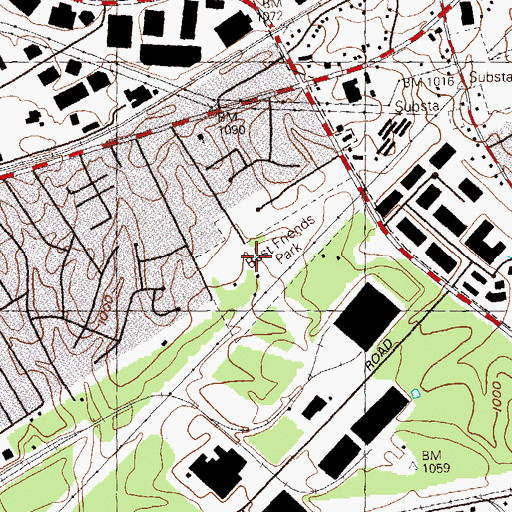 Topographic Map of Best Friends Park, GA
