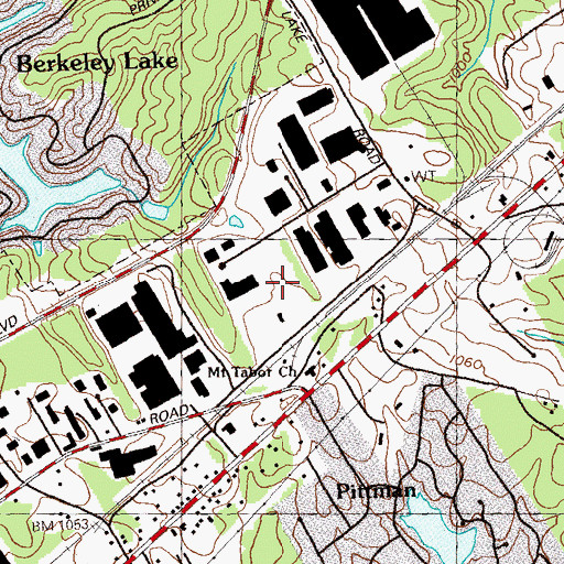 Topographic Map of Blue Ridge Industrial Park, GA