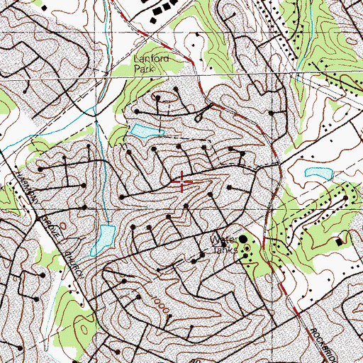 Topographic Map of Carrefour Place, GA