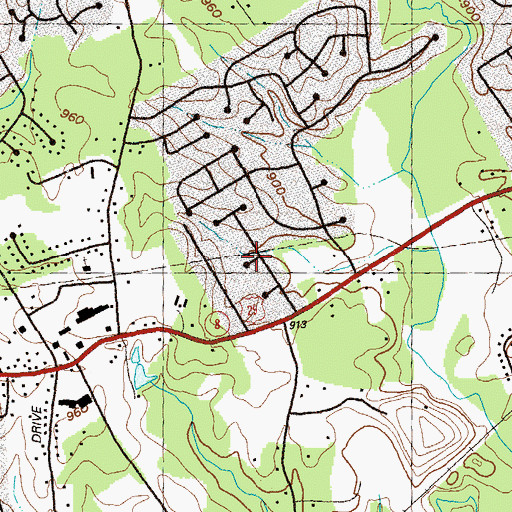Topographic Map of Castle Courts, GA
