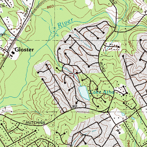 Topographic Map of Coopers Pond, GA