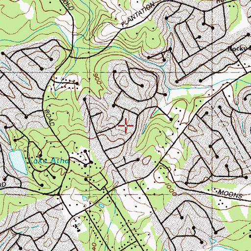 Topographic Map of Cricket Hill, GA