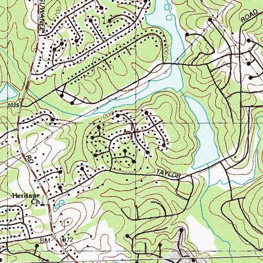 Topographic Map of Deerwood, GA