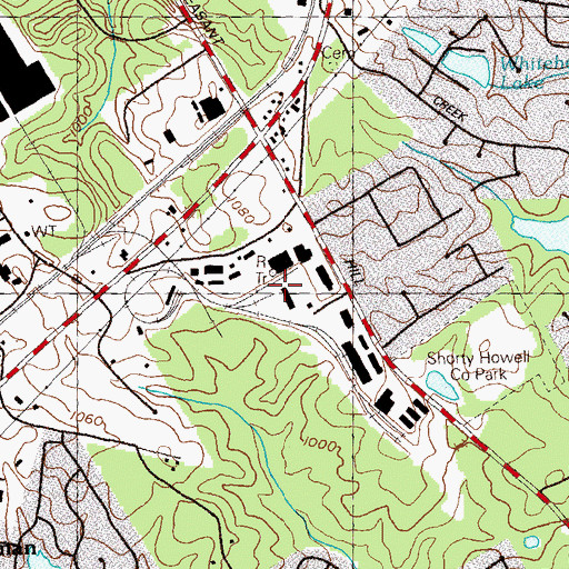 Topographic Map of Duluth Southern Industrial Park, GA