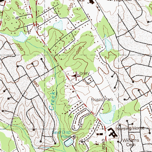 Topographic Map of Elizabeth H Williams Public Library, GA