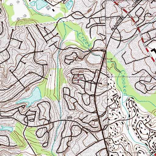 Topographic Map of Elmside Village, GA